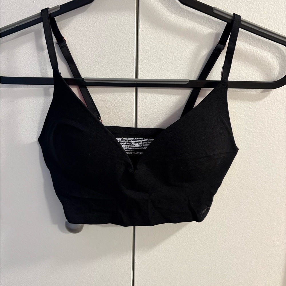 PINK Victoria's Secret XS Black Padded Bralette - No Show
